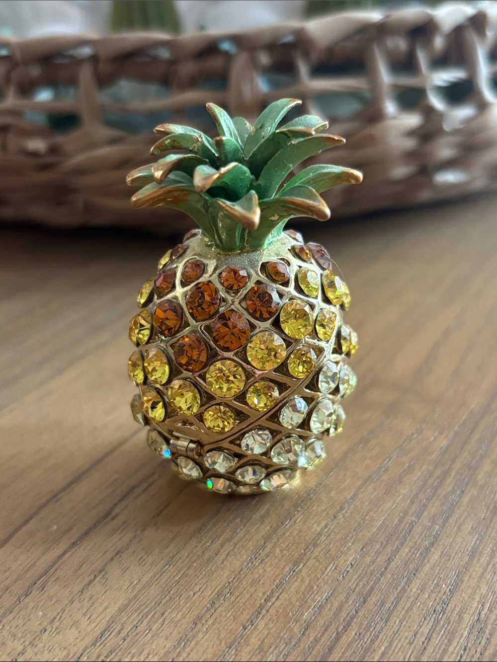 Pineapple Jeweled Trinket Box